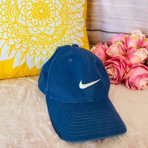 Nike Unisex Youth Size Blue Denim Logo Baseball Cap Hat One Size Adjustable